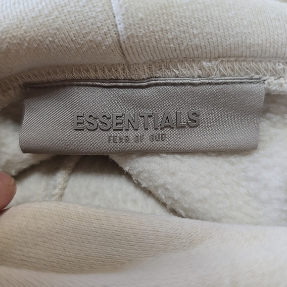 Fear of God Essentials Cream Hoodie Unisex Adult Size XS Some Flaws See Pics - Picture 12 of 14